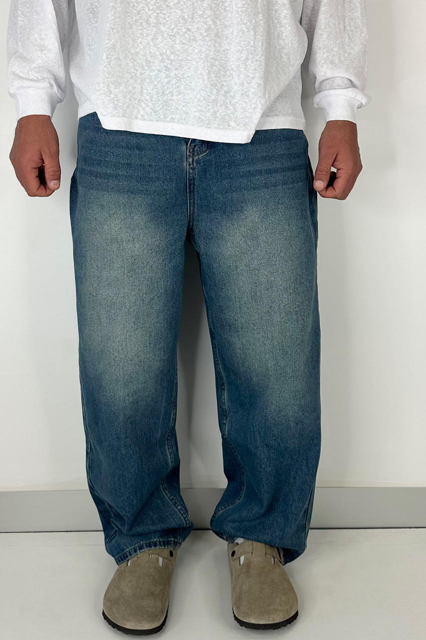 Newtown Baggy Denim Mid Blue